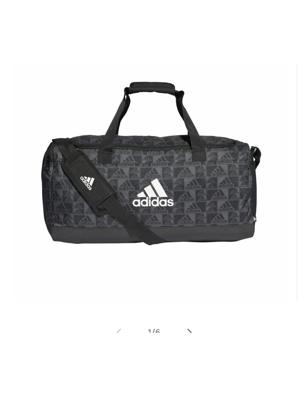 Adidas Graphic Medium 39L Primegreen Duffel Bag H35761 New With Tags NWT Black